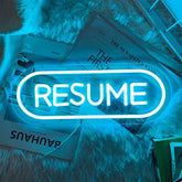 Resume Neon Sign